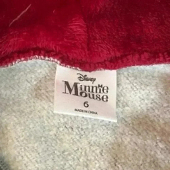 Disney Minnie Mouse Zip Front Girls Hoodie‎ Size 6 - Picture 4 of 9